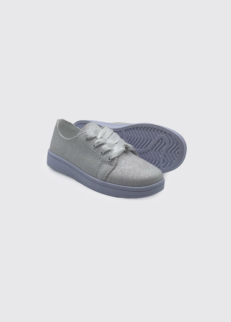 Valerie Girls Trainer Communion Shoe - Glitter