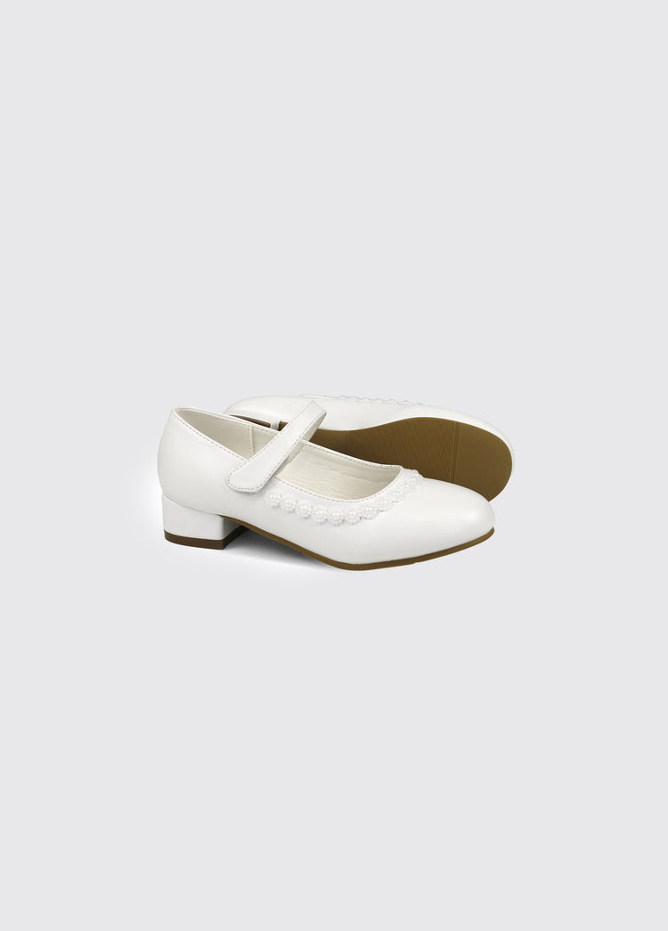 Velma Girl's Communion Shoe - White