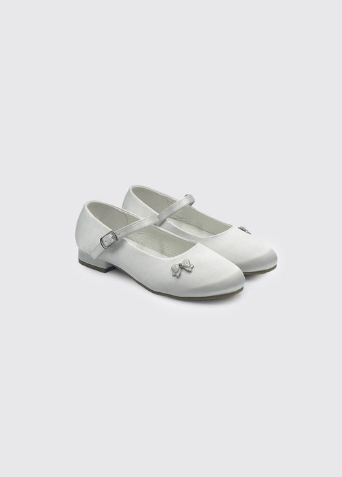 Veronica Communion Shoe - White Satin