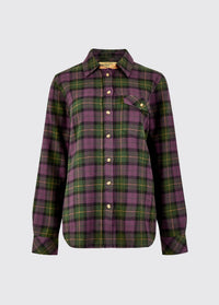 Wildprivet Women’s hunting check shirt - Damson