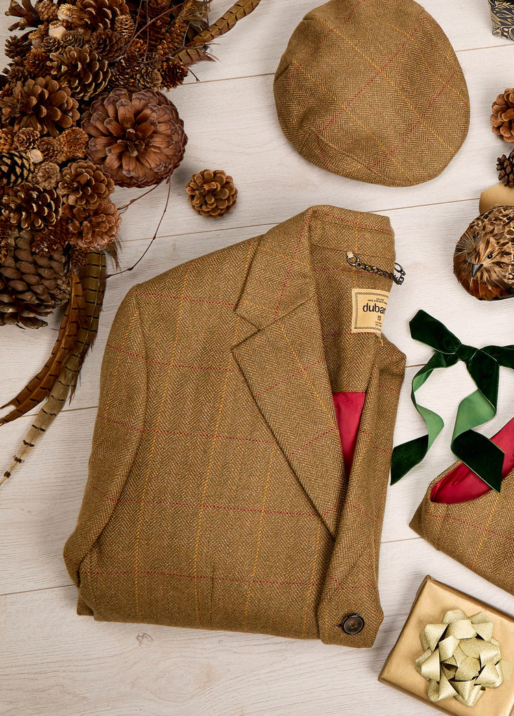 Ashmeadow Men's Three Button Tweed Jacket - Elm