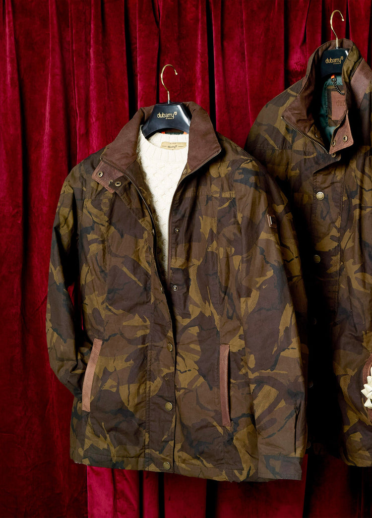 Mountrath LTD Women's Limited edition waxed cotton jacket - Brown Camo