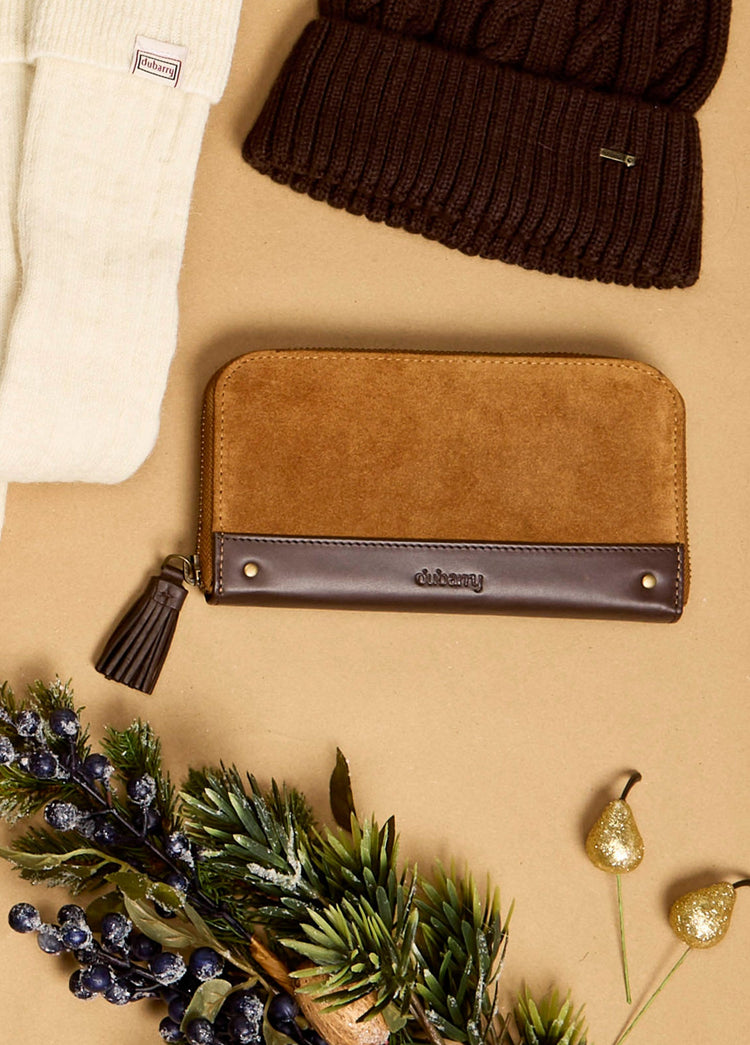 Northbrook Ladies Suede Purse - Camel